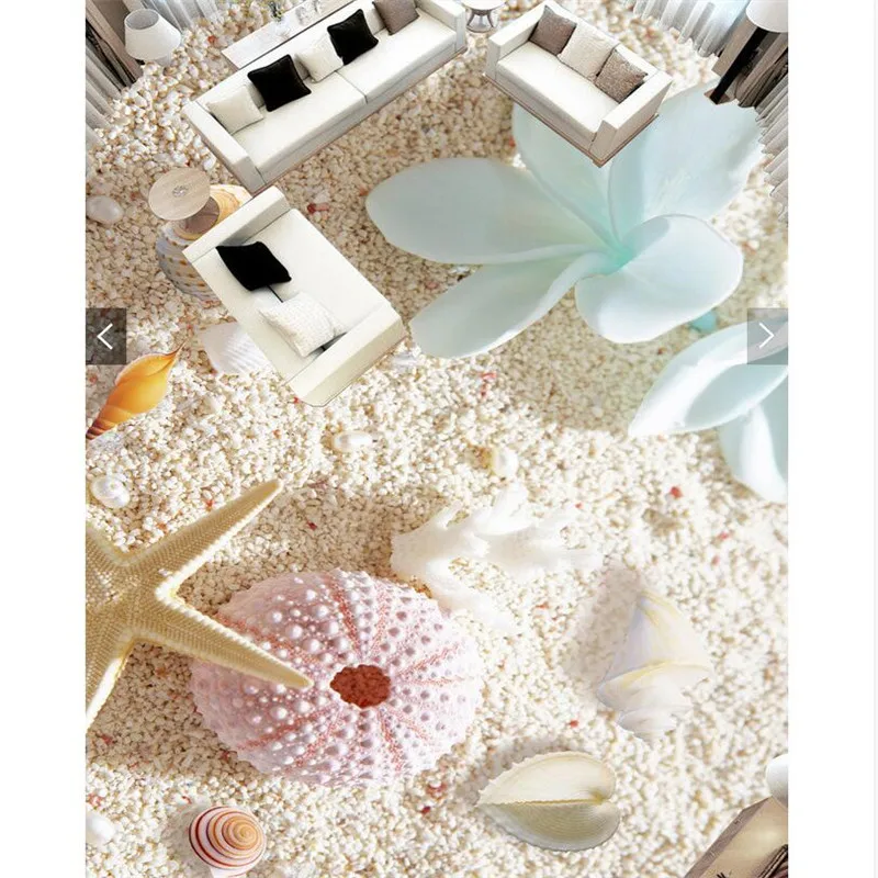 Beibehang живопись HD белый песок оболочки цветок водонепроницаемый ванная кухня