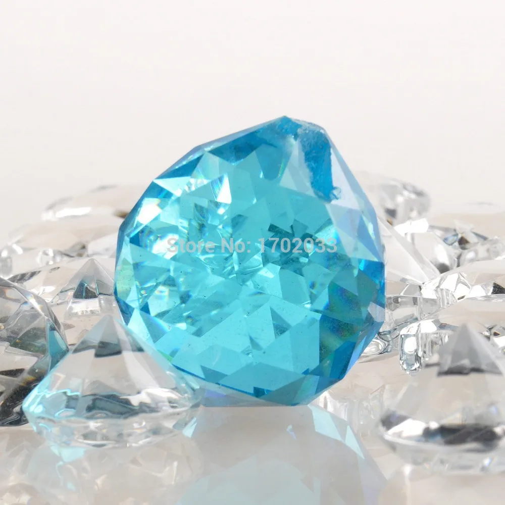 Небесно голубая стеклянная хрустальная люстра с гранями 30 мм детали призмы