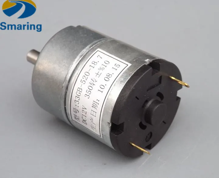 Официальный iSmaring 33GB-520 двигатель постоянного тока, 12 В/350 об/мин высокая скорость, металлический мотор-редуктор для RC умный танк, машина, робот и т. Д