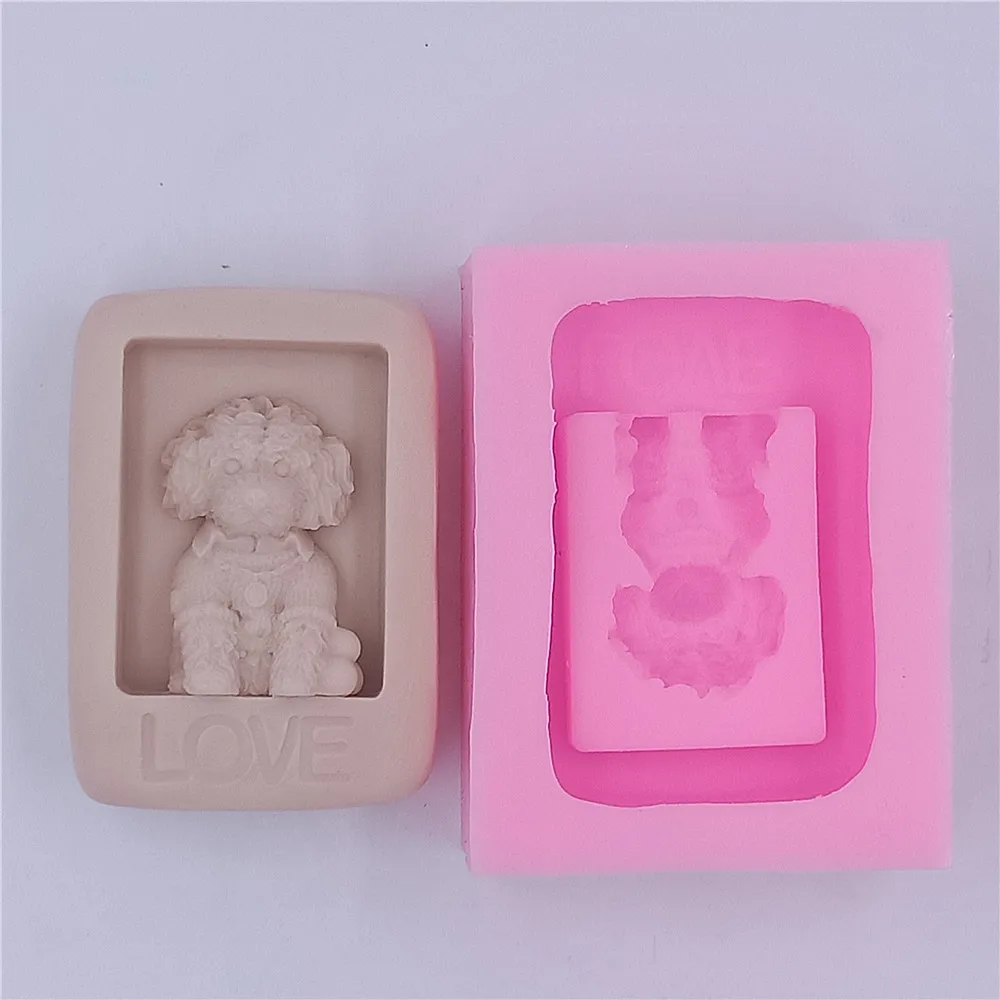 Силиконовая форма для мыла в виде милой собаки|silicone mold|dog silicone moldsilicon mold soap molds |