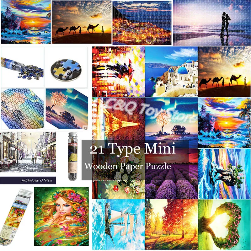 Мини пазлы толстые бумажные для взрослых творческие игрушки мини паззлы