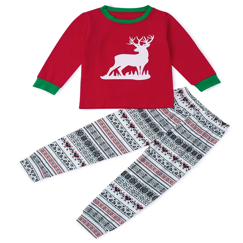 Детский костюм для сна с рисунком Рождественский комплект одежды из хлопка