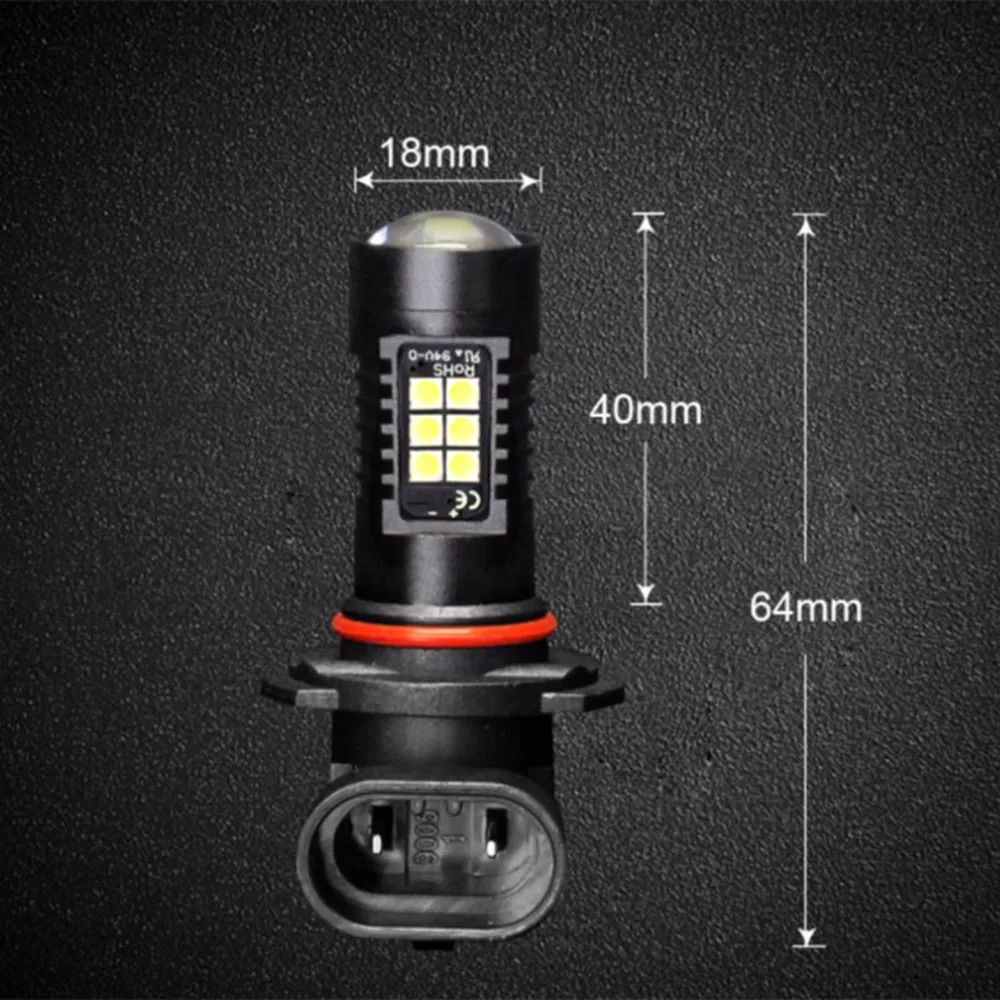 2 шт. для 9006/HB4 3030 21SMD лампы Противотуманные фары 1200LM 6000 К автомобиля белый авто лампы светодио дный свет 12 В 24 В