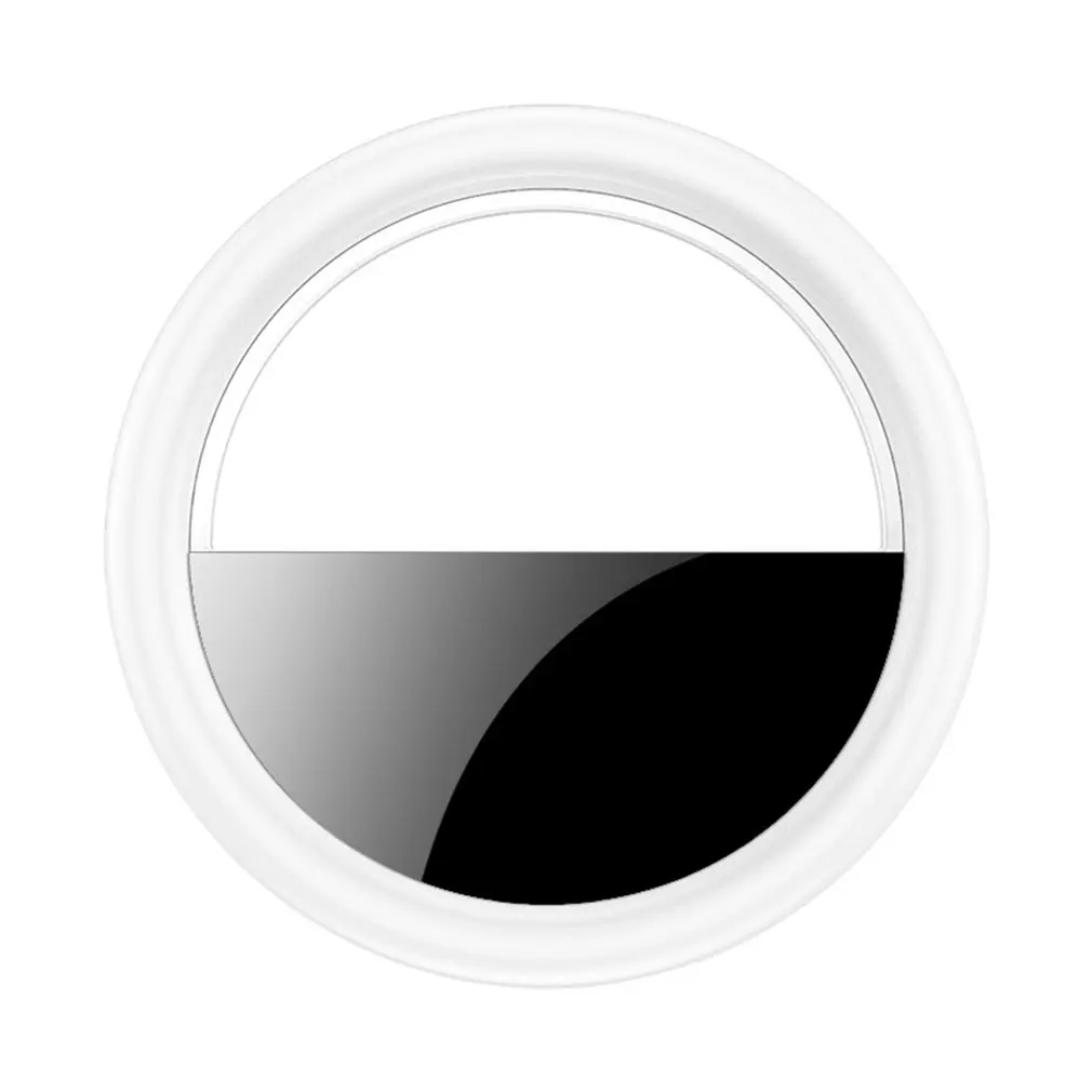 Battery Type White Портативный мобильный телефон селфи свет клип-на лампе светодиодный фонарик телефон кольцо для Iphone для samsung Прямая - Color: Battery Type White