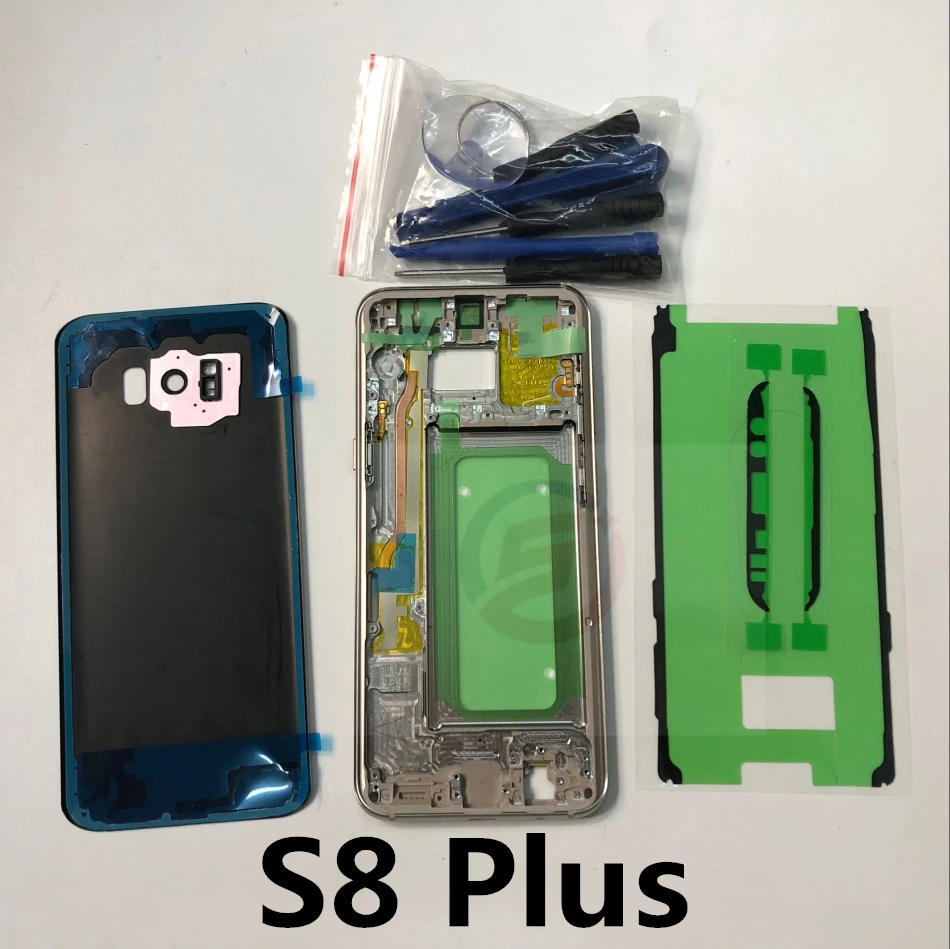 Полный корпус S8 + задняя крышка средняя рамка для Samsung Galaxy Plus G955 G955F комплект