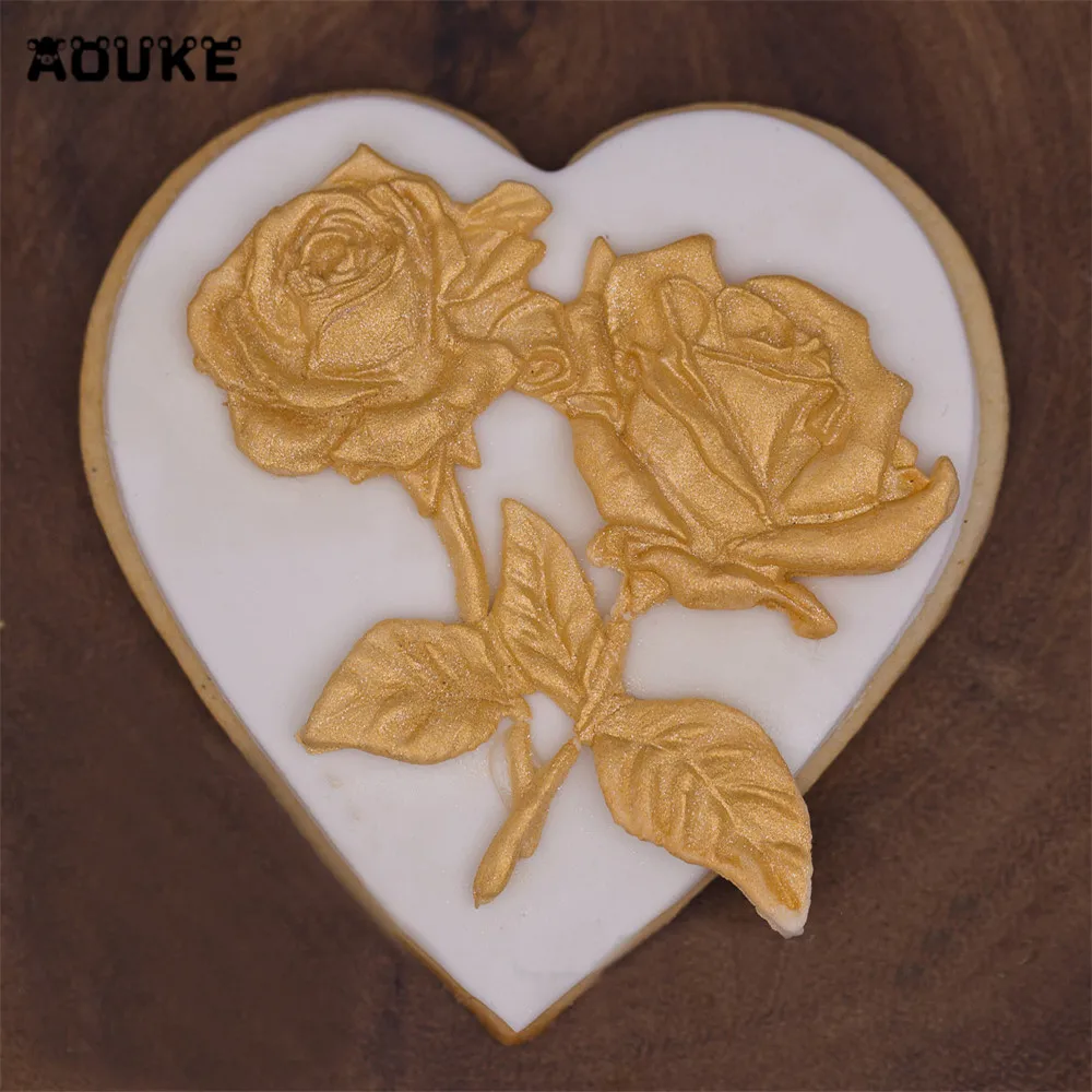 Силиконовая форма для выпечки в форме розы и цветов J160|flower shape|baking toolsfondant cake |
