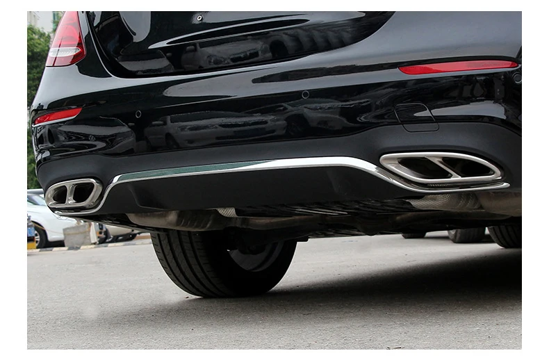 Для Mercedes W205 W176 W213 W246 CLA GLC выхлопные хромированные выхлопные трубы четыре хвостовые горла декоративные Стикеры для автомобилей