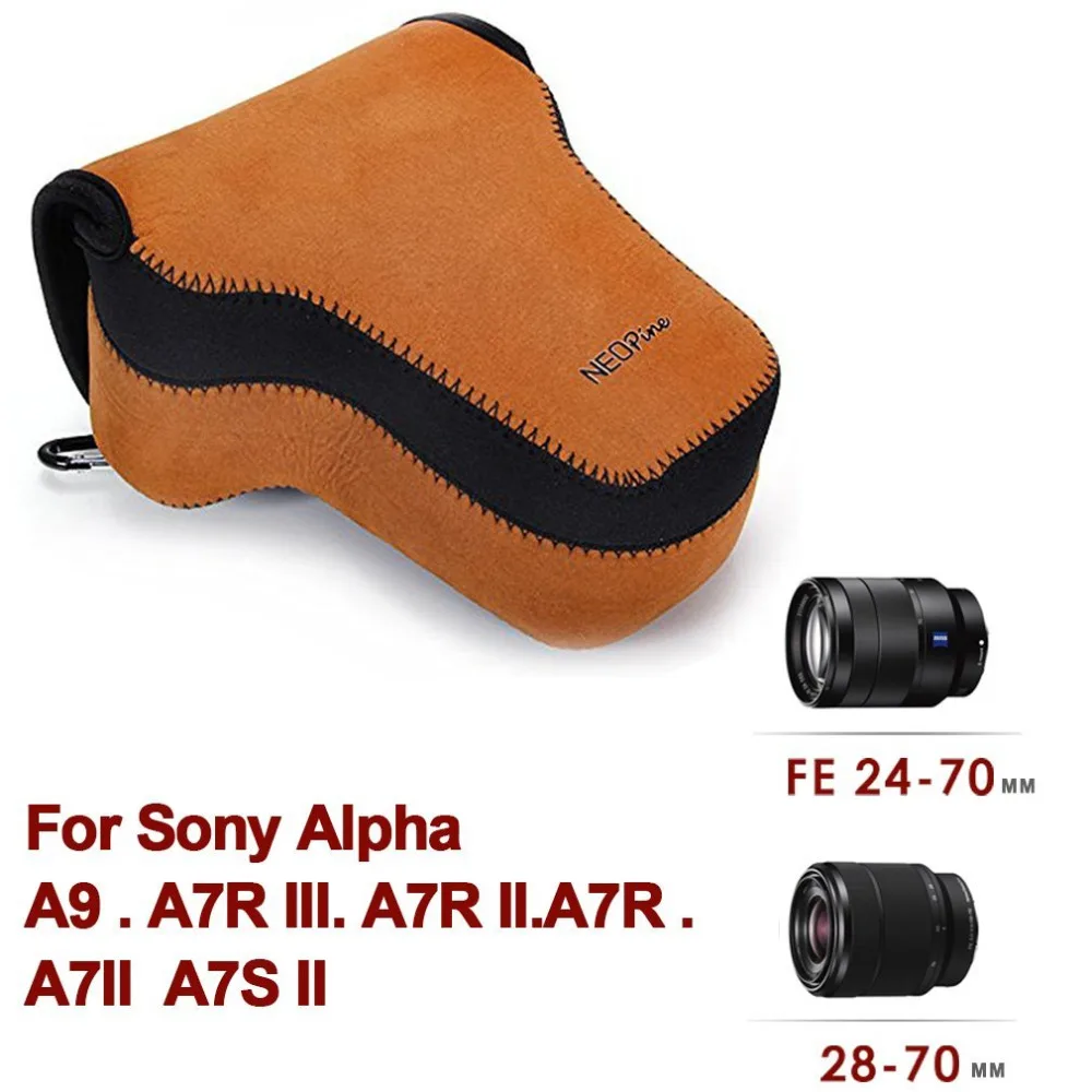 Неопреновый чехол для камеры Sony Alpha A9 A7R A7 Mark III II A7M2 A7M3 A7RM2 A7RM3 с объективом 24-70 мм