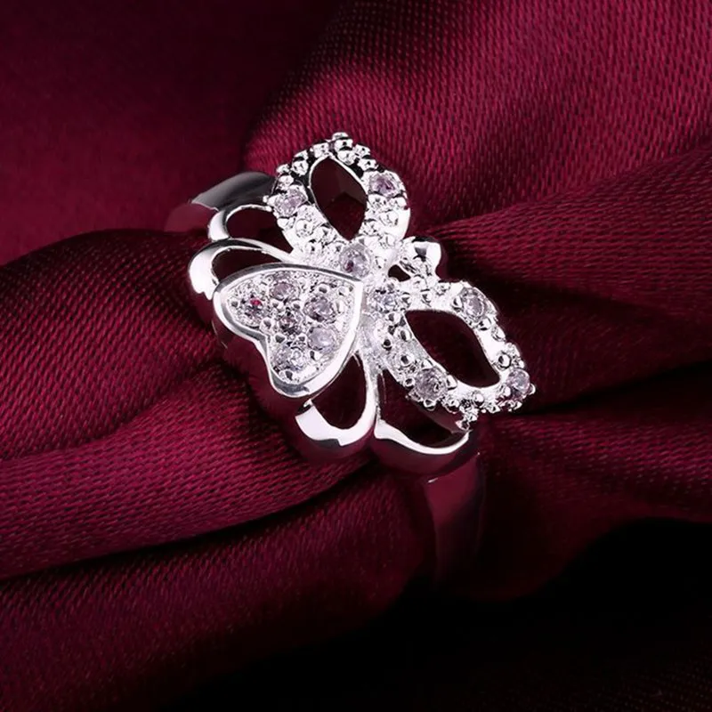 Посеребренная кольцо стерлингового серебра--Jewelry Кольцо заводские цены моды