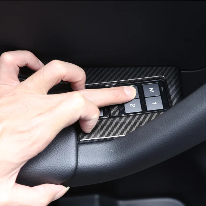 2 шт. углеродное волокно стиль ABS автомобильное сиденье Блокировка памяти