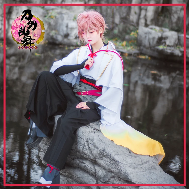 [Фото] + парик игры Katsugeki Touken Ranbu Saniwa японские кимоно ведьмы Хэллоуин Косплэй