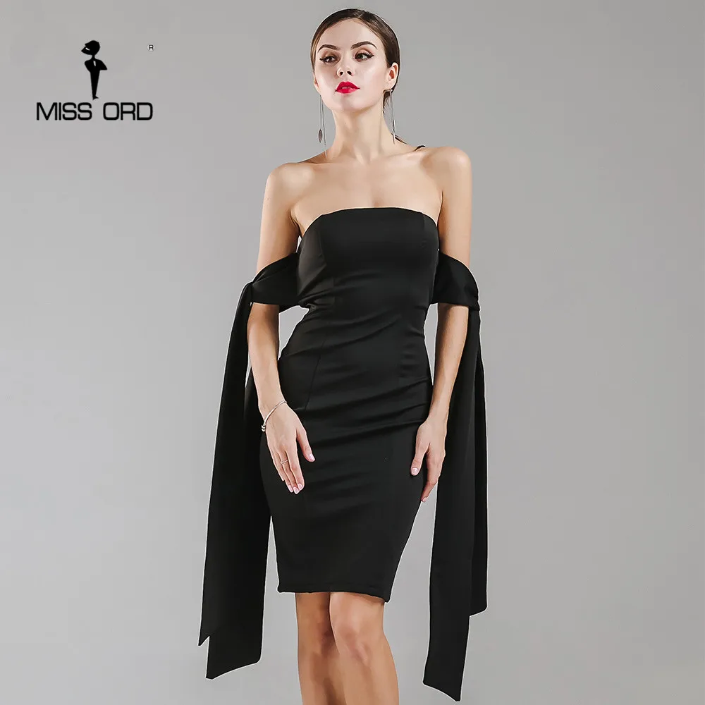 Missord 2019 сексуальное платье с разрезом на молнии FT4982|split dress|slash neckdress dress |
