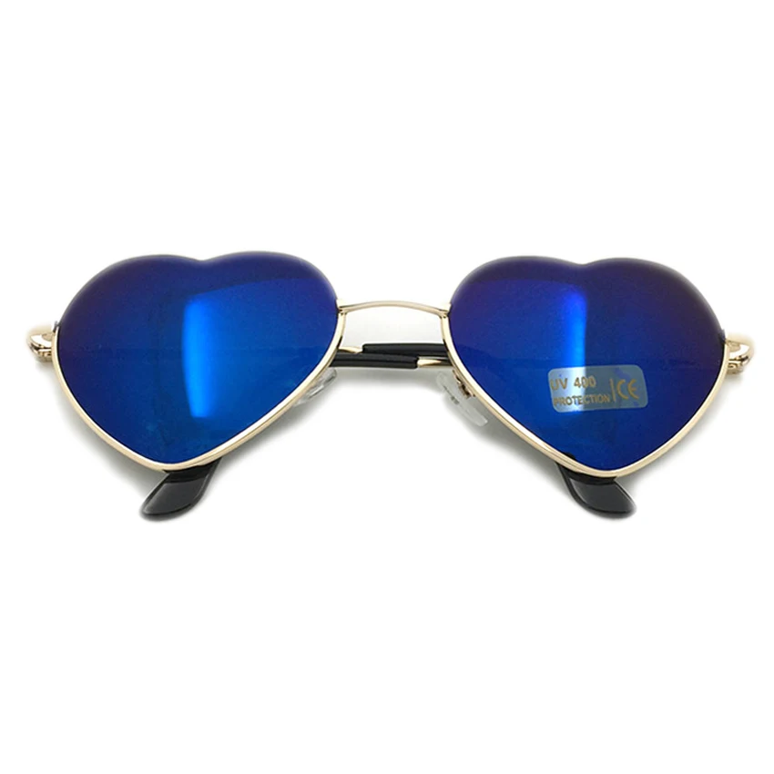 Sunglasses No 08 FOENIXSONG, солнцезащитные очки для женщин, стиль, с сердечками, оправа, зеркальные, негабаритные, солнцезащитные очки, бренд UV400, Oculos, Ретро стиль - Цвет линз: Sunglasses No 08