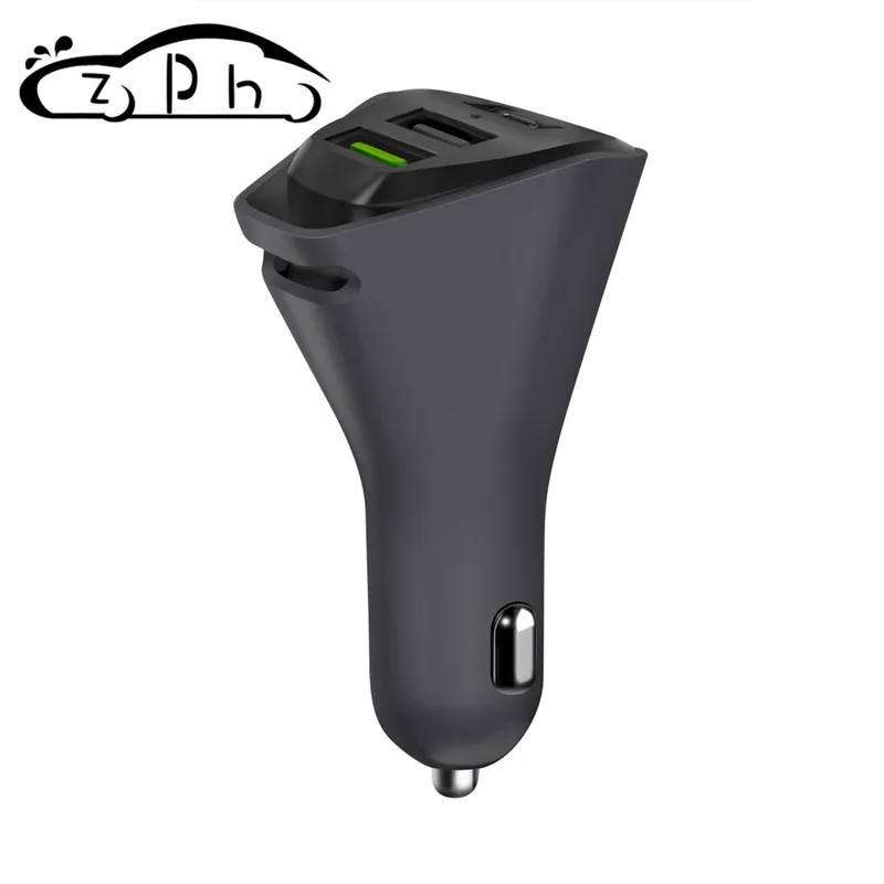 QC3.0 двойной зарядное устройство USB мощность 12-24 в прикуриватель Зажигалка на электропитании быстрое автомобильное зарядное устройство мощность 2 порта для iphone samsung huawei
