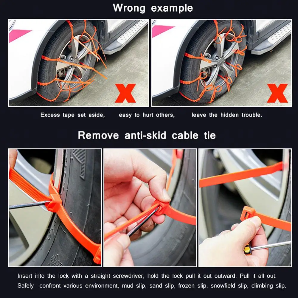 20 штук Снегу Шины цепи для автомобиля грузовик внедорожник противоскольжения