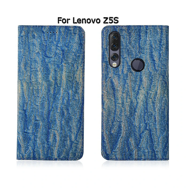 Магнитный чехол для телефона lenovo Z5 Z5s Z6 Pro Lite из натуральной кожи с текстурой дерева