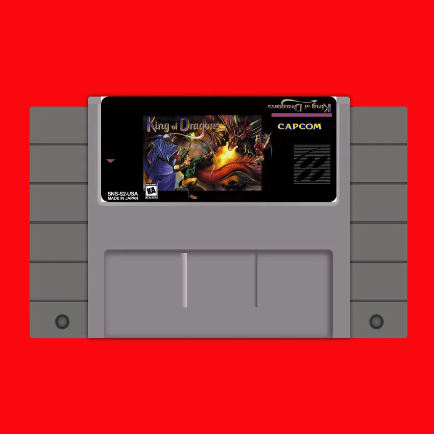 

The King of Dragons 16 bit Big Gray Game Card For USA NTSC Game Player