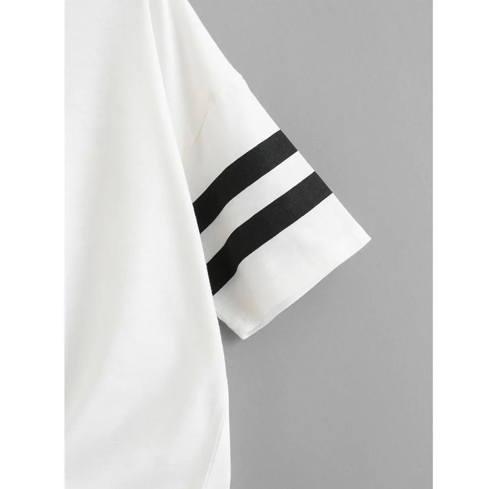 Футболка женская элегантная с лямкой на шее топ коротким рукавом и круглым