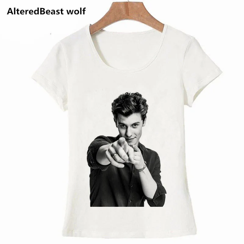 as picture Летняя футболка Для женщин Шон Мендес рубашка плюс Размеры Camisetas Mujer Poleras De Mujer белая футболка женская футболка - Цвет: as picture