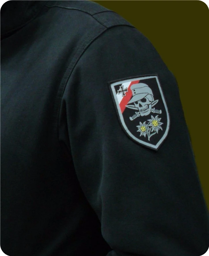 WW2 Немецкий череп тканые нашивки|Безвалютные монеты| |