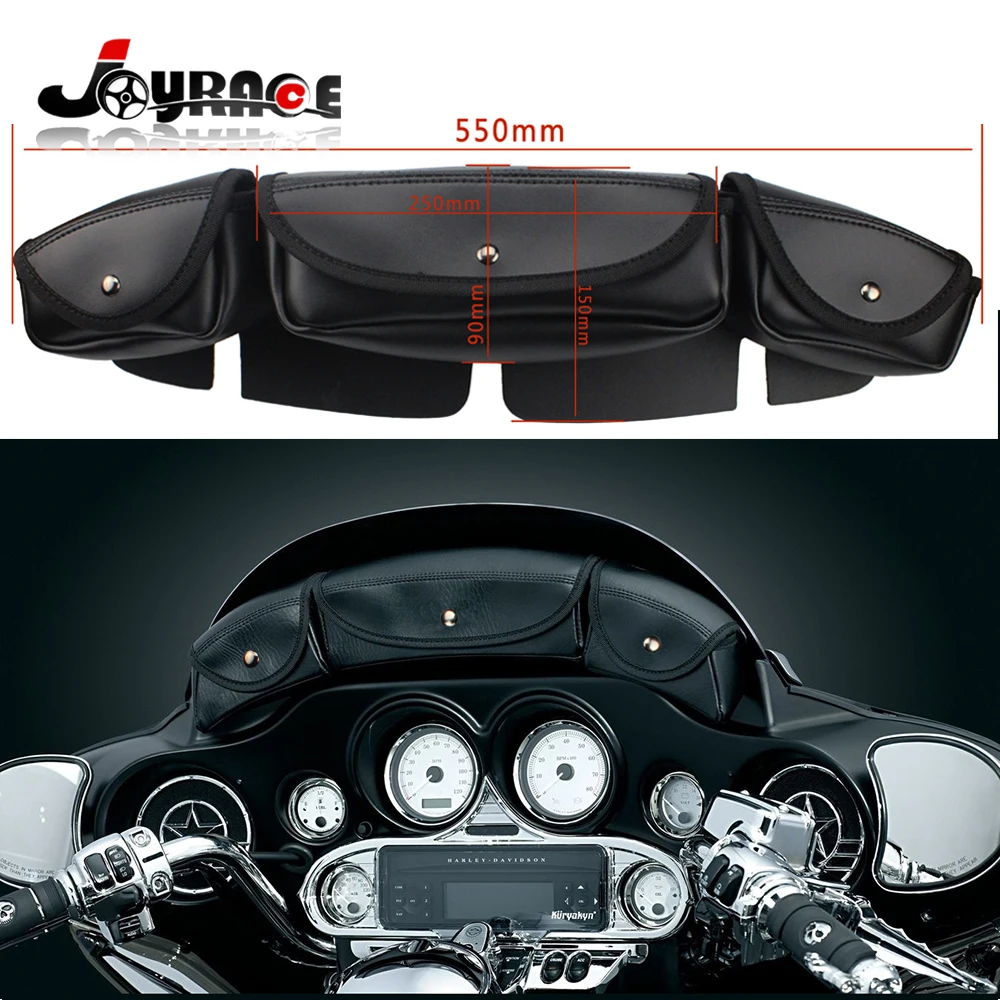 Сумка на лобовое стекло мотоцикла с 3 карманами чехол для Harley Davidson FLHX Street Glide Tri Elide