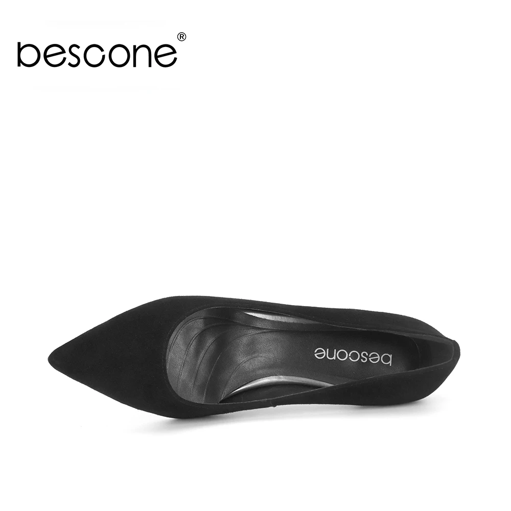BESCONE/классические женские замшевые туфли-лодочки новые осенние офисные туфли на