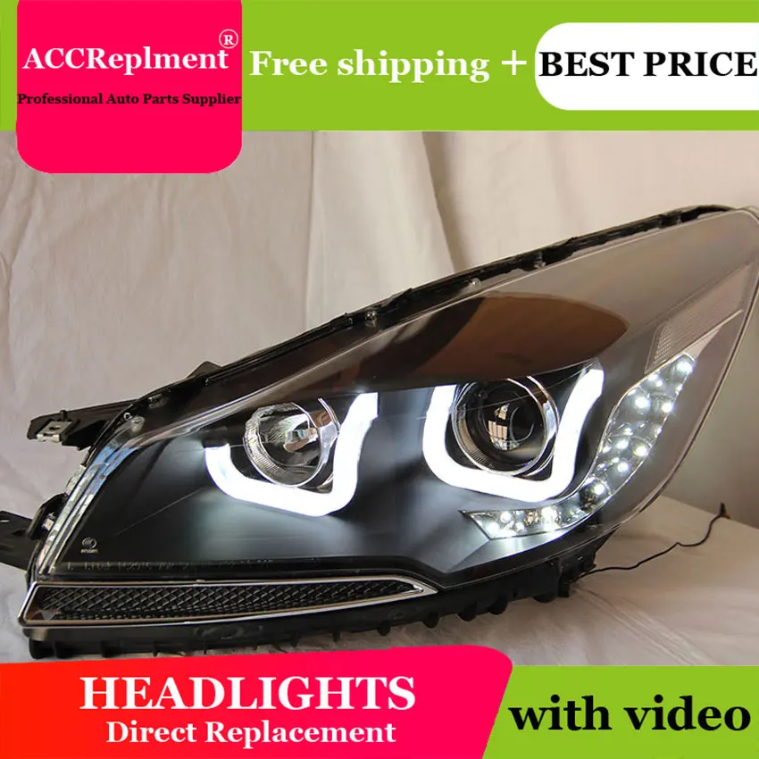 Автомобильный Стайлинг для Ford Escape Kuga головной светильник s U angel eyes 2013- для Kuga светодиодный светильник Q5 bi xenon объектив СВЕТОДИОДНЫЙ прожектор