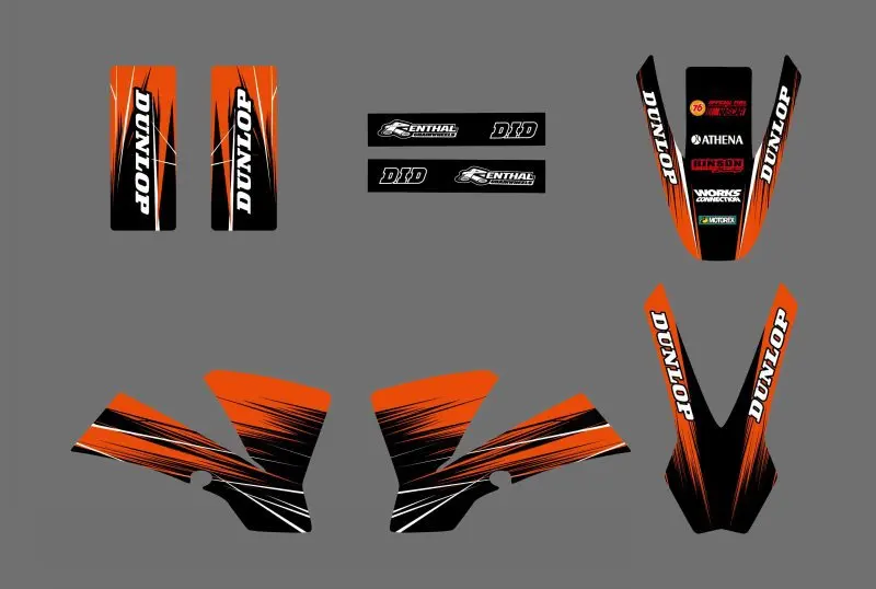 0539 (черный и оранжевый) новые графические наклейки для KTM 50 SX 2002 2003 2004 2005 2006 2007 2008 |
