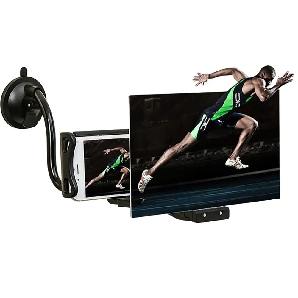 Universal 3D HD Mobile Phone Screen Enlarge Magnifier Movies Amplifier With Bluetooth SpeakerPhone Bracket Stand Holder Desktop | Мобильные