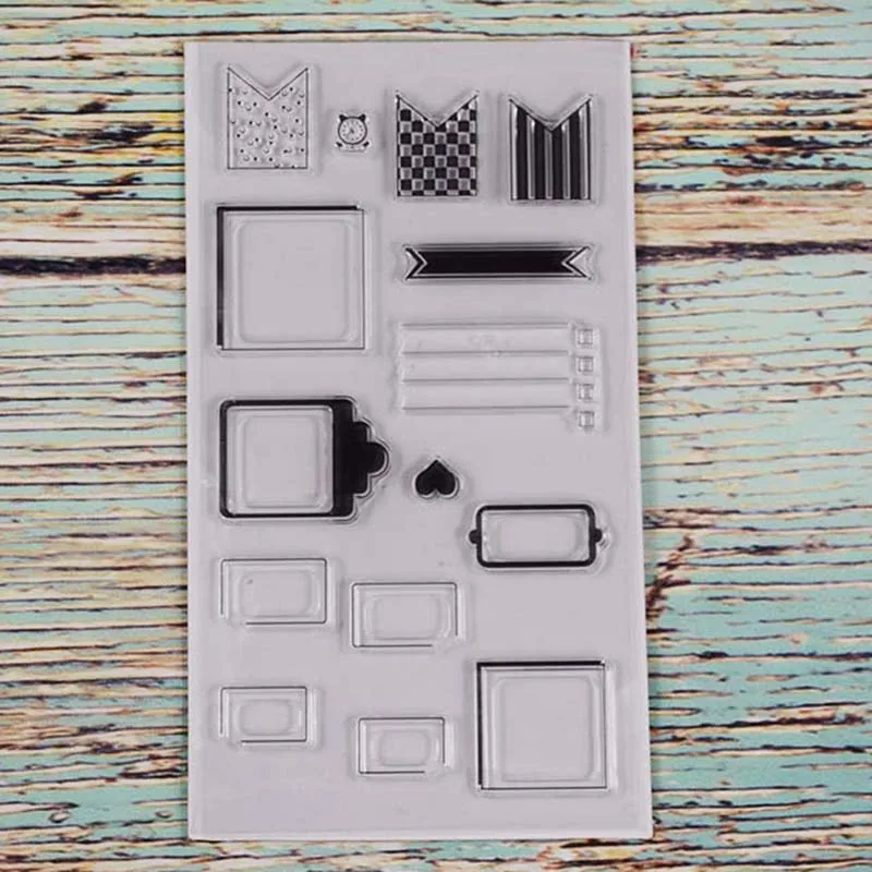Блокнот флаг Памятка прозрачный Штамп для DIY скрапбукинга/карты/Дети Рождество