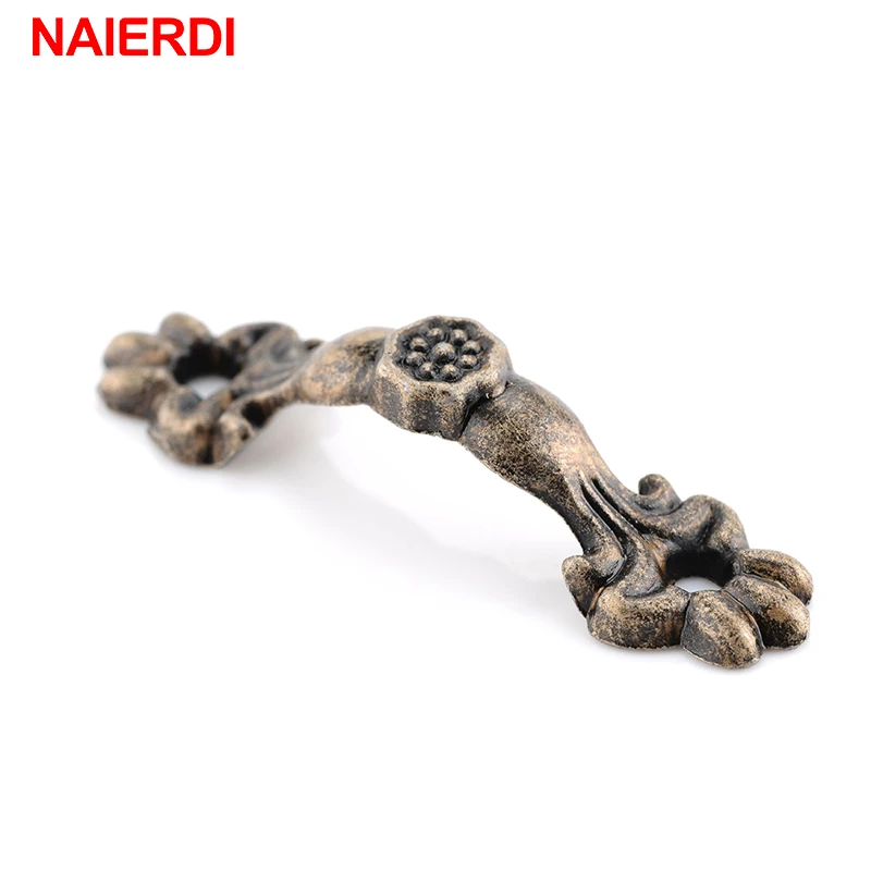 NAIERDI 30 шт. ручка коробки 43*10 мм цинковый сплав ручка Арка ажурный бронзовый тон для ящика деревянная шкатулка для ювелирных изделий мебельная фурнитура