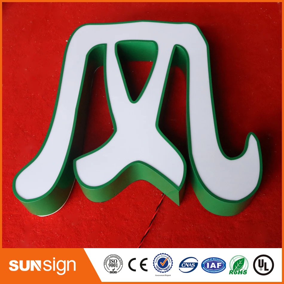 Рекламный наружный светодиодный винтажный знак с 3D буквами офисный настенный