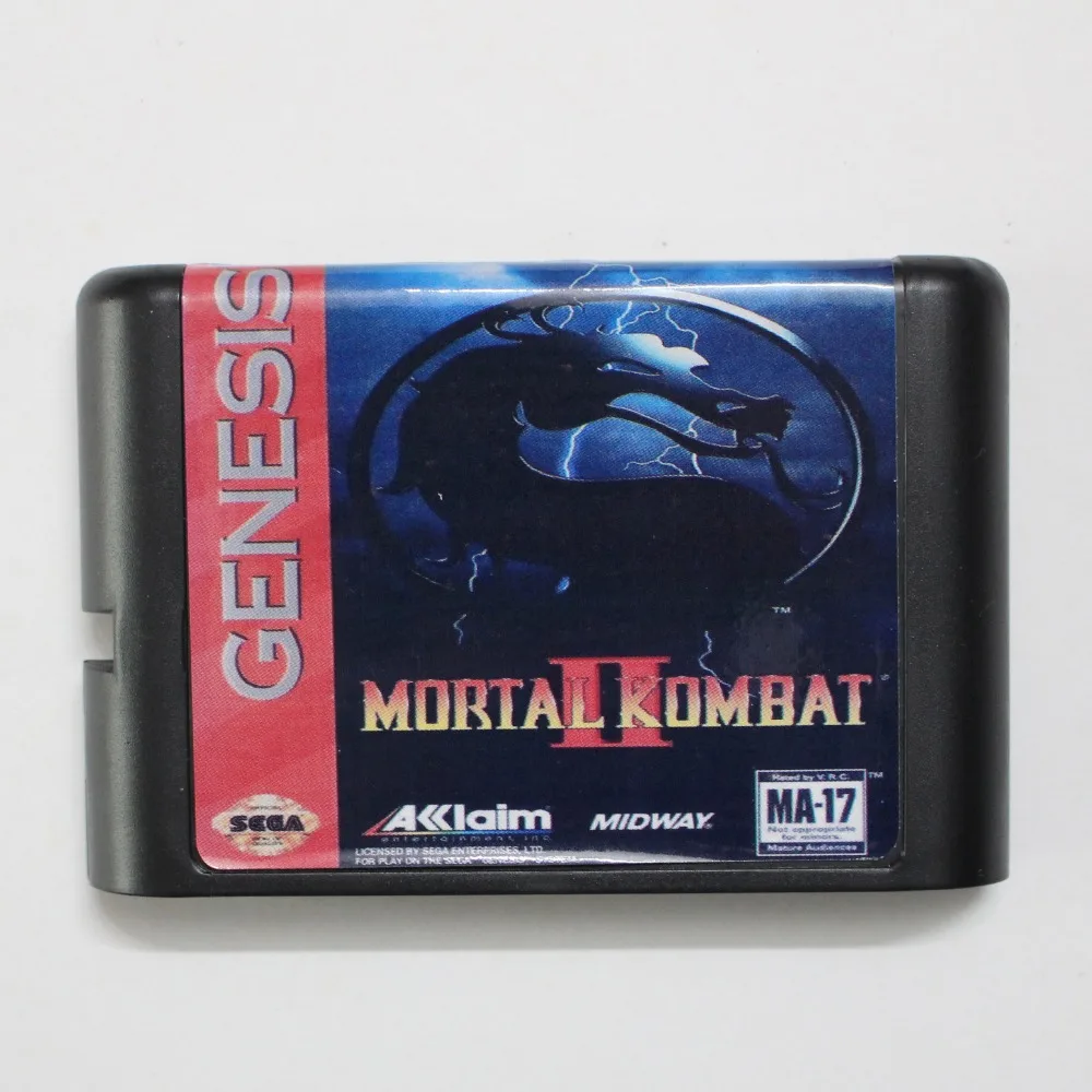Игровой картридж Mortal Kombat II новейшая 16-битная игровая карта для Sega Mega Drive / Genesis System |