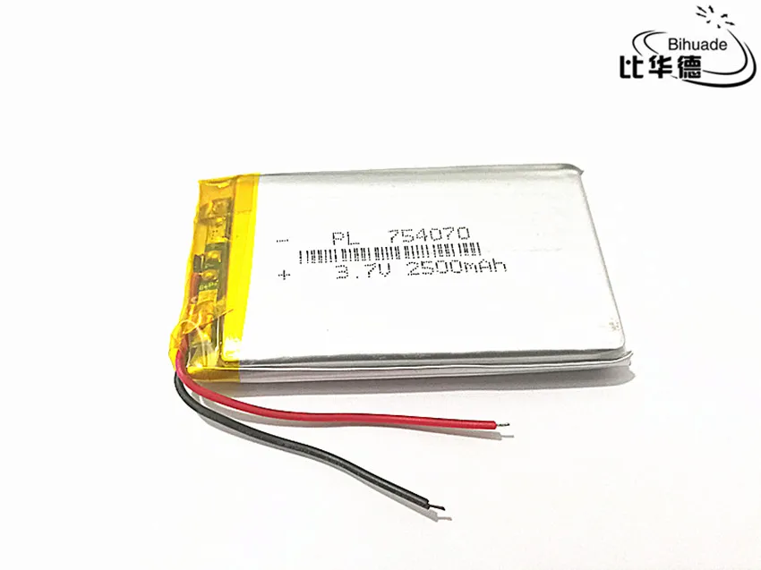 3 7 в 2500 мАч 754070 литий полимерный ионный аккумулятор для Mp3 MP4 MP5|lithium polymer|for mp33.7v 2500mah