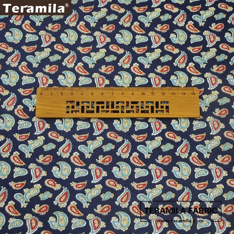 Teramila хлопок поплин Ткань жира четверти метра Темно-синие Вышивание лоскутное