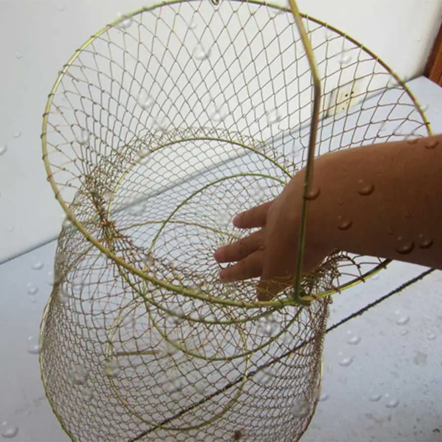 1 шт. металлическая клетка для рыбы складная креветок рыболовная сеть рыболовные