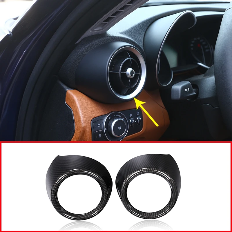 Углеродное волокно стиль для Alfa Romeo Giulia 2017 2018 Abs пластик Передняя Боковая Крышка