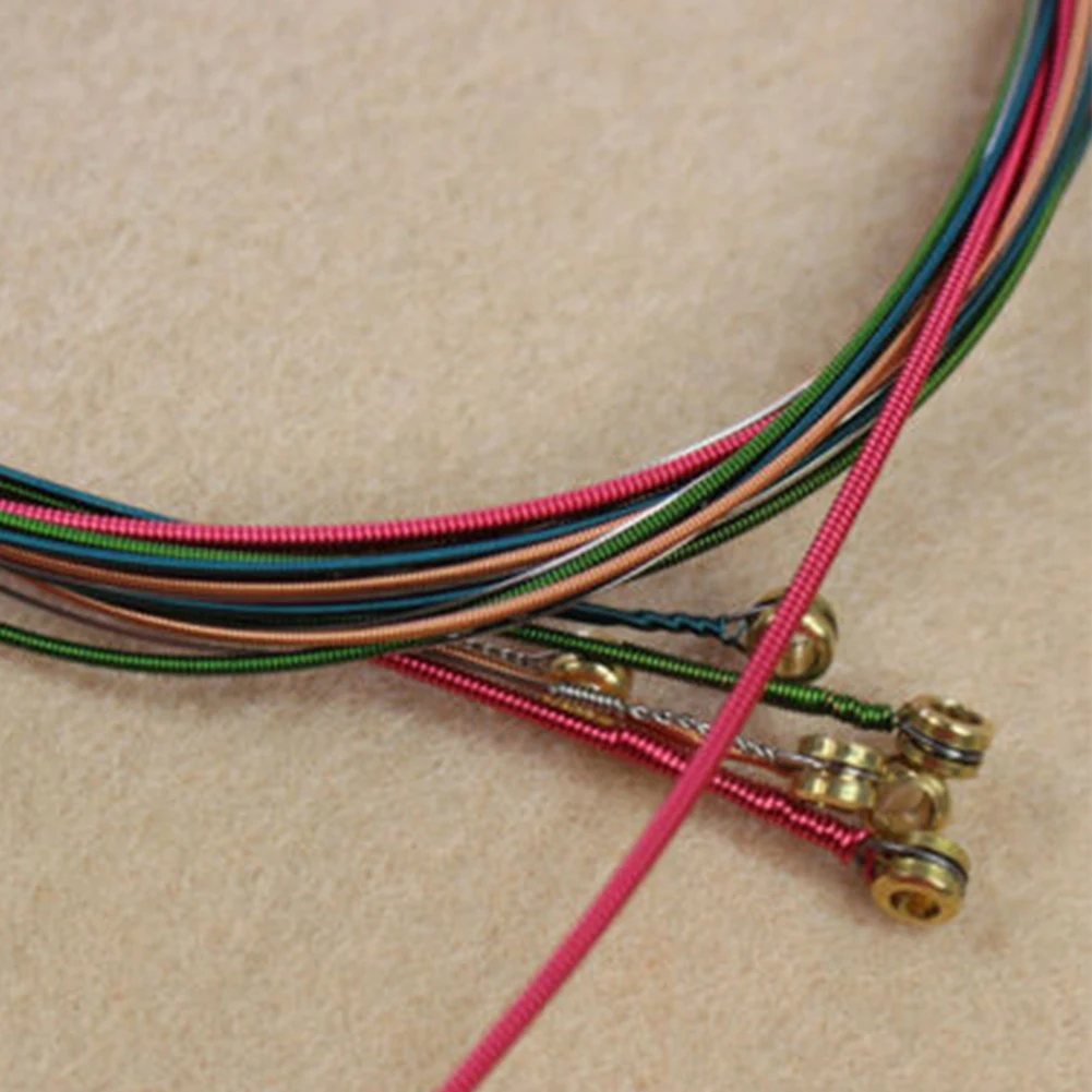 6 шт./компл. Красочные Струны для акустической гитары аксессуары различных