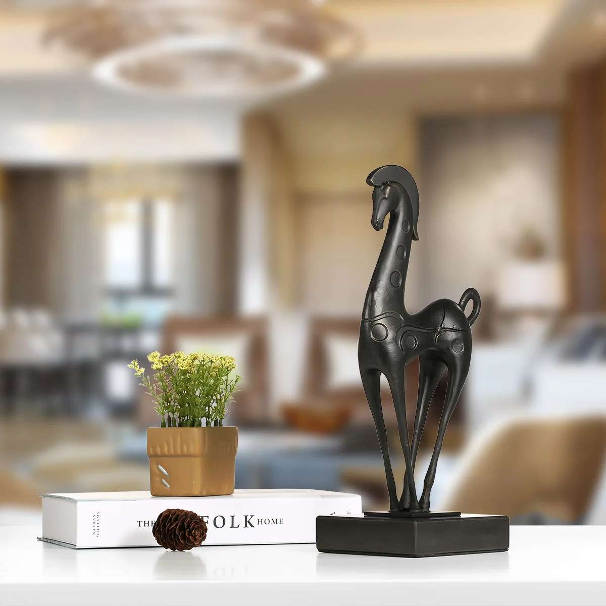 Tooarts железная скульптура стоящая абстрактная статуэтка лошади Стоящая Лошадь