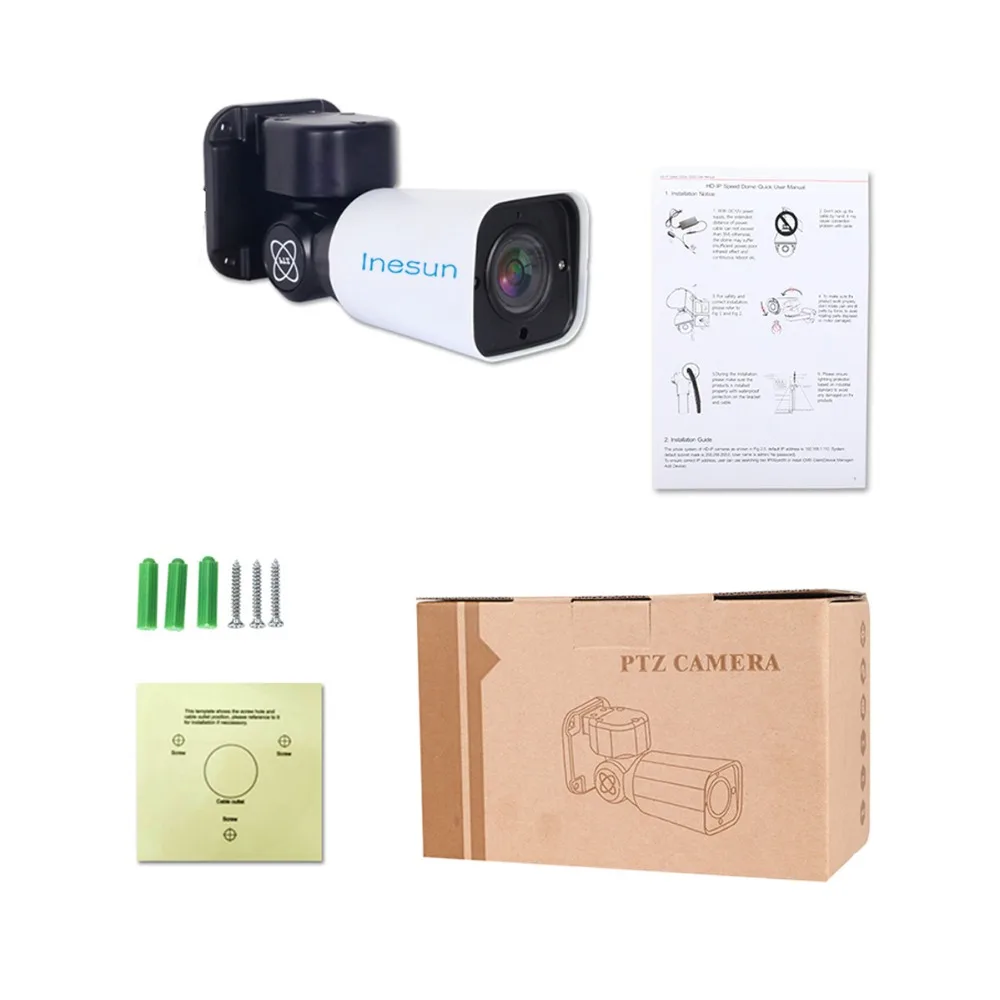 Inesun HD 1080P Открытый безопасности Камера 4-в-1 видеорегистратор AHD TVI CVI/CVBS 2,8-12 мм 4X Оптический зум PTZ Камера 120ft ИК Ночное видение