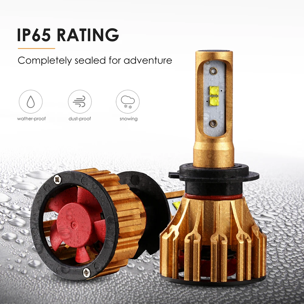 Лампы головного света Oslamp H7 LED для автомобилей H11 9005 9006 70W 7000LM 6500K SMD чипы Автофары Светодиодные фары Лампы света 12v 24v включены.