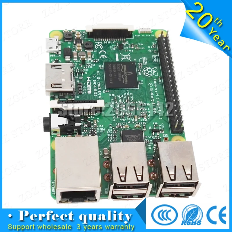 Версия Element14: 2016 Новая плата для raspberry pi 3 model b 1 Гб LPDDR2 BCM2837 четырехъядерный