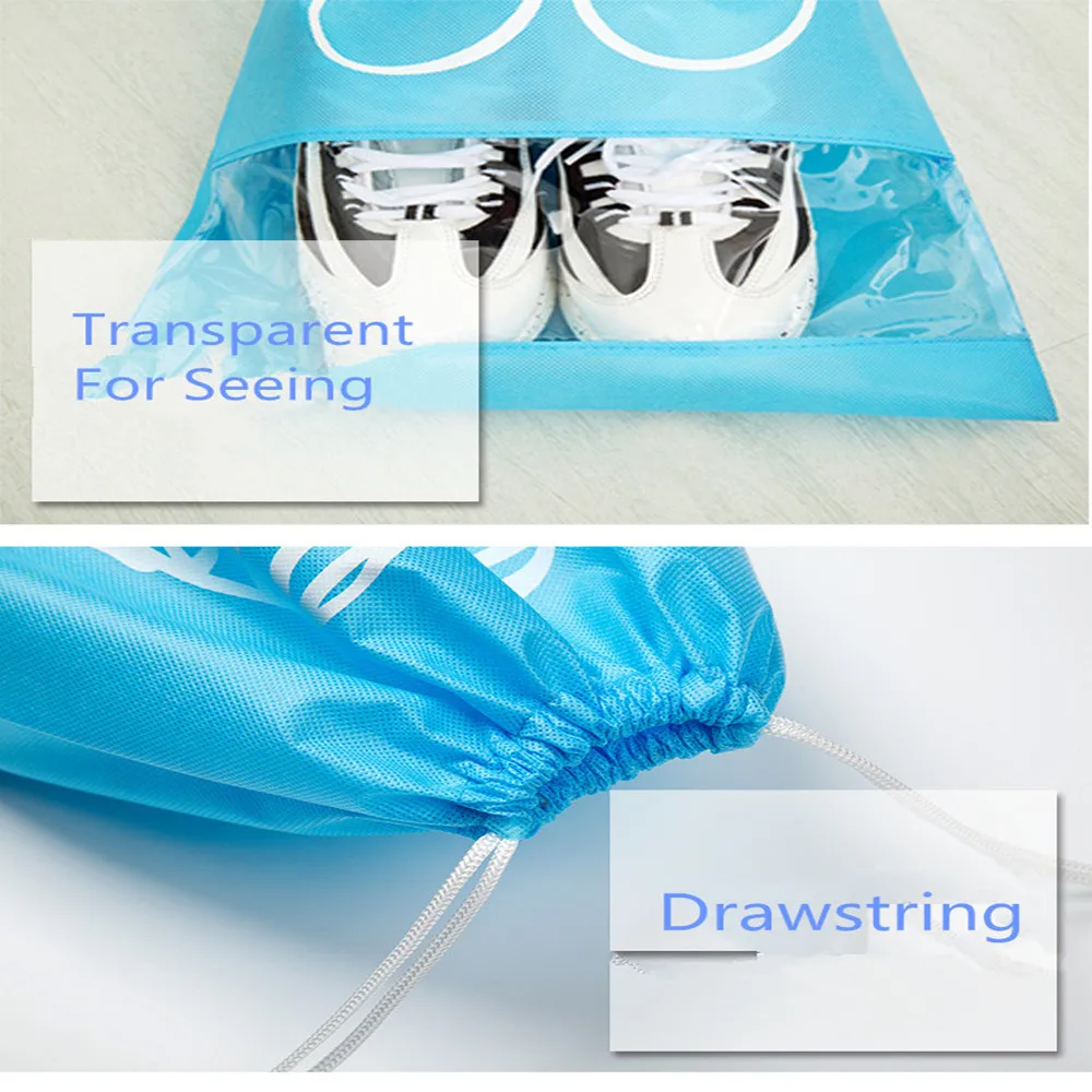 10 шт./упак. обувь сумки для хранения Drawstring Прачечная сумка путешествий и дома