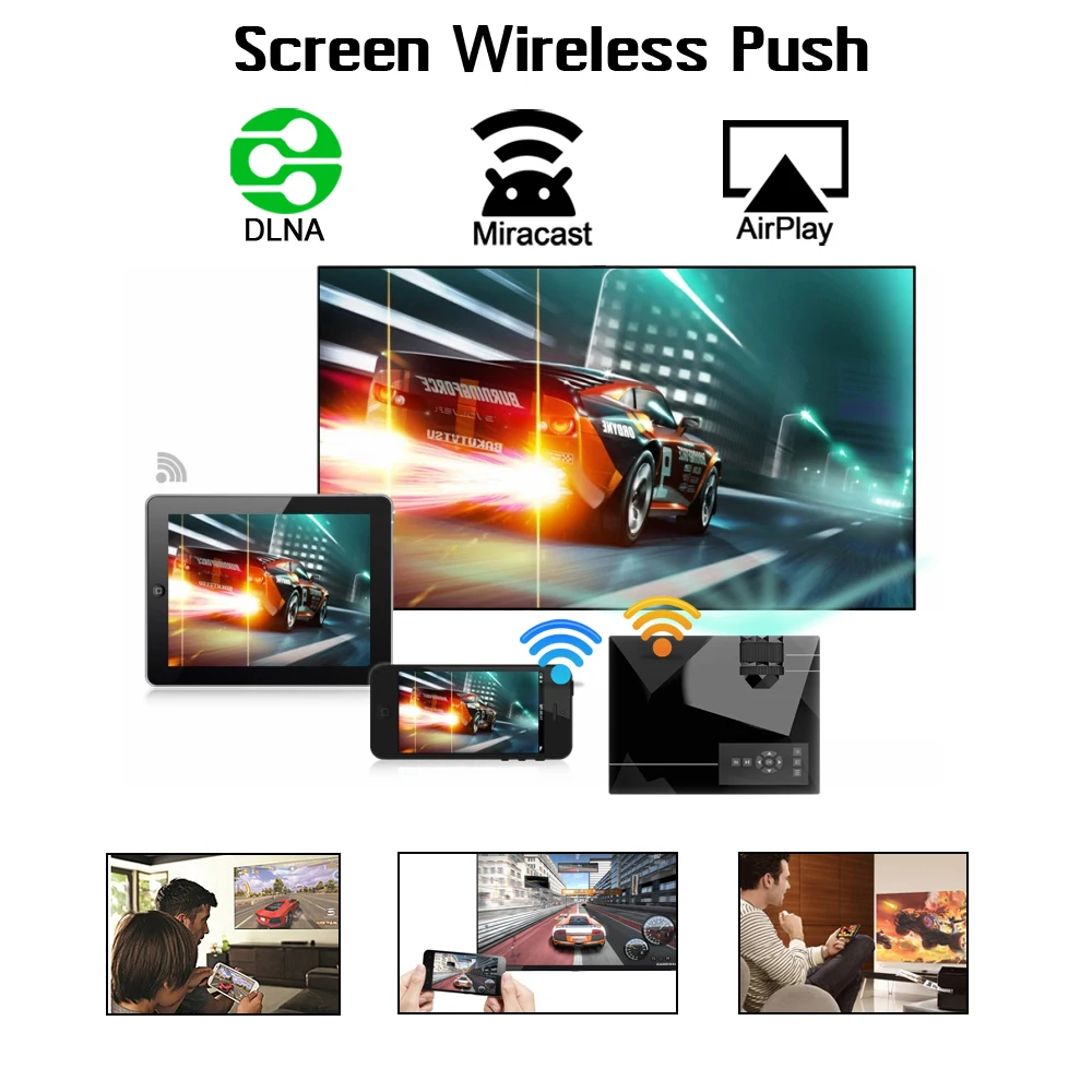 BYINTEK BT460 WIFI Home Theater Mobile HDMI USB LCD Pico Video Portable Mini Game LED Projector Proyector For Iphone Android |