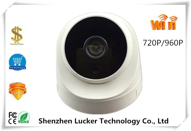 IP Беспроводная купольная камера с WiFi Крытая 720 P/960 P инфракрасная ночного видения