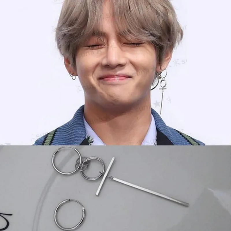 KPOP Bangtan Boys Album JIMIN корейские сережки-шпильки мужские женские длинные серьги из стерлингового серебра 925 пробы модные ювелирные изделия