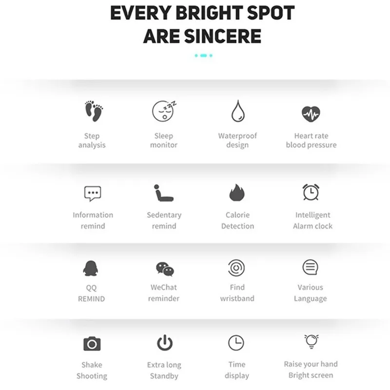 Водонепроницаемый смарт-Браслет фитнес-трекер мониторинг сердечного ритма