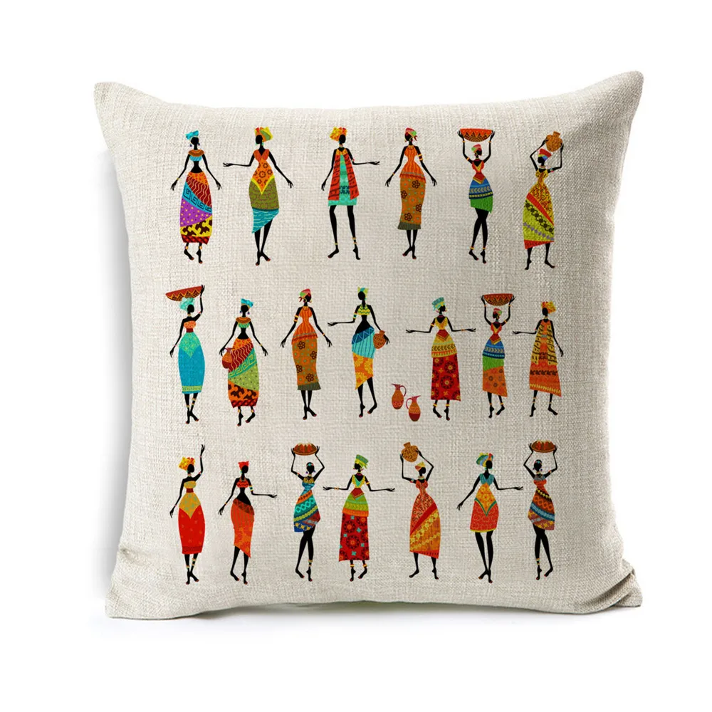 Happy Африканский Чехлы для подушек Африка диких животных Наволочка хлопок белье