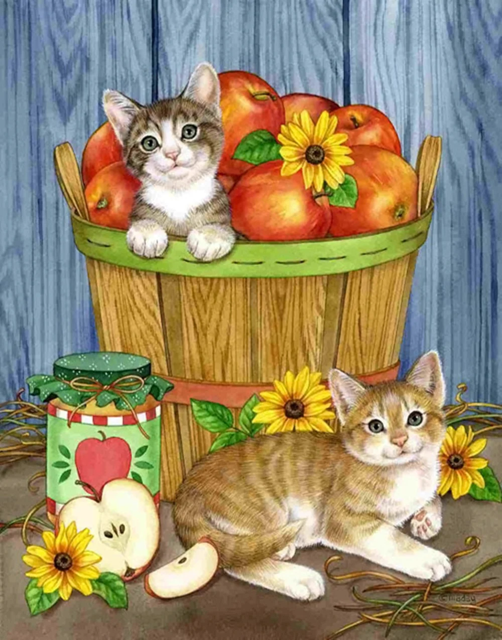 5d diy алмазная живопись кот и фрукты картины мозаичная стразы животные|diamond painting