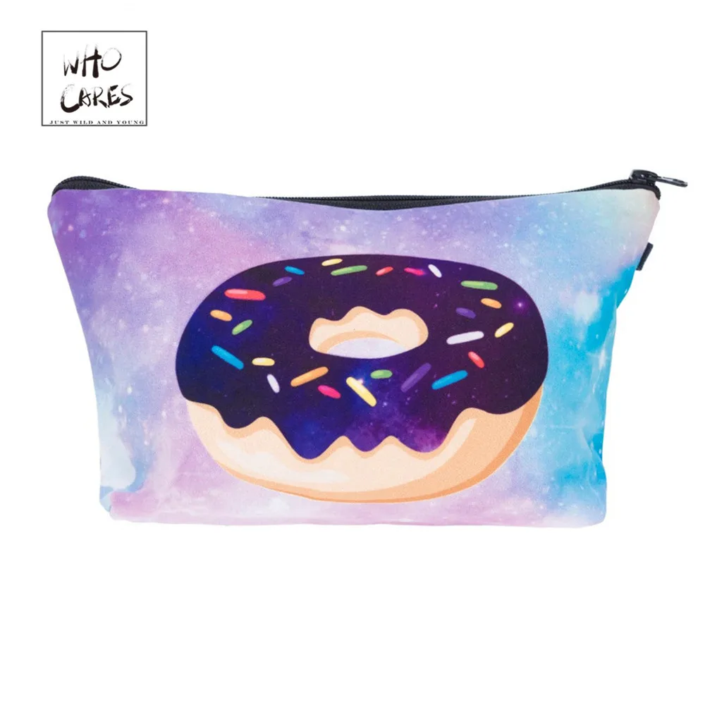 Косметичка Who Cares donut с 3D принтом модная косметичка дамские сумки женская | Багаж и